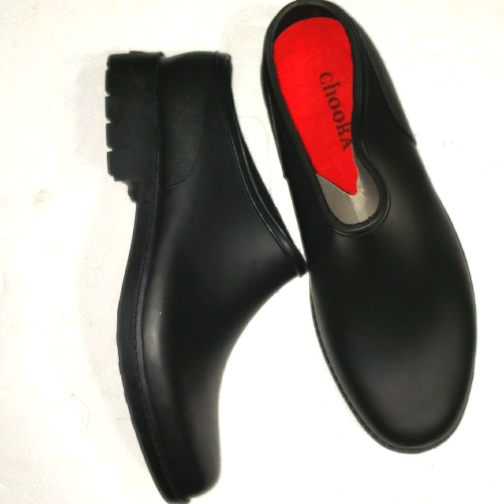 Chooka rubber black slip on clogs sizes 5 and 7